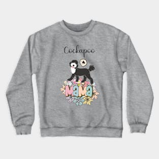 White and Black Cockapoo Mama 2 Crewneck Sweatshirt